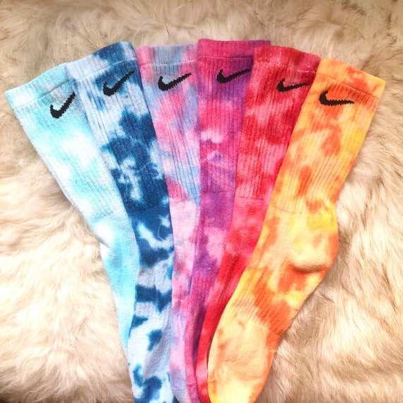 Tie dye Nike socks | Etsy