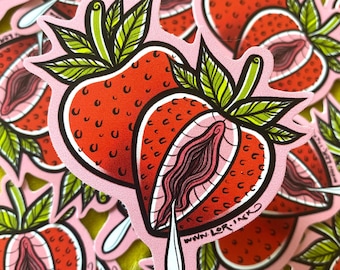 Strawberry WAP Sticker - Vulva Fruit