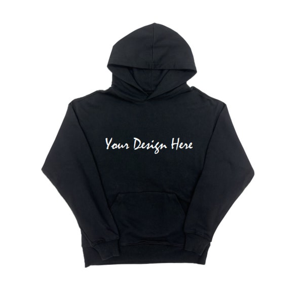 Made In USA Custom Premium Hoodie , Customized High-Quality Sweatshirt/Personalized Heavy Weight Stylish Streetwear/Your Logo, Text, Design