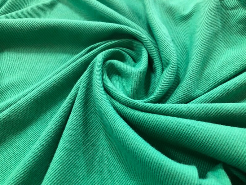 Cotton Rib Knit Fabric Green 2x1 ribbing 60 inches wide Etsy