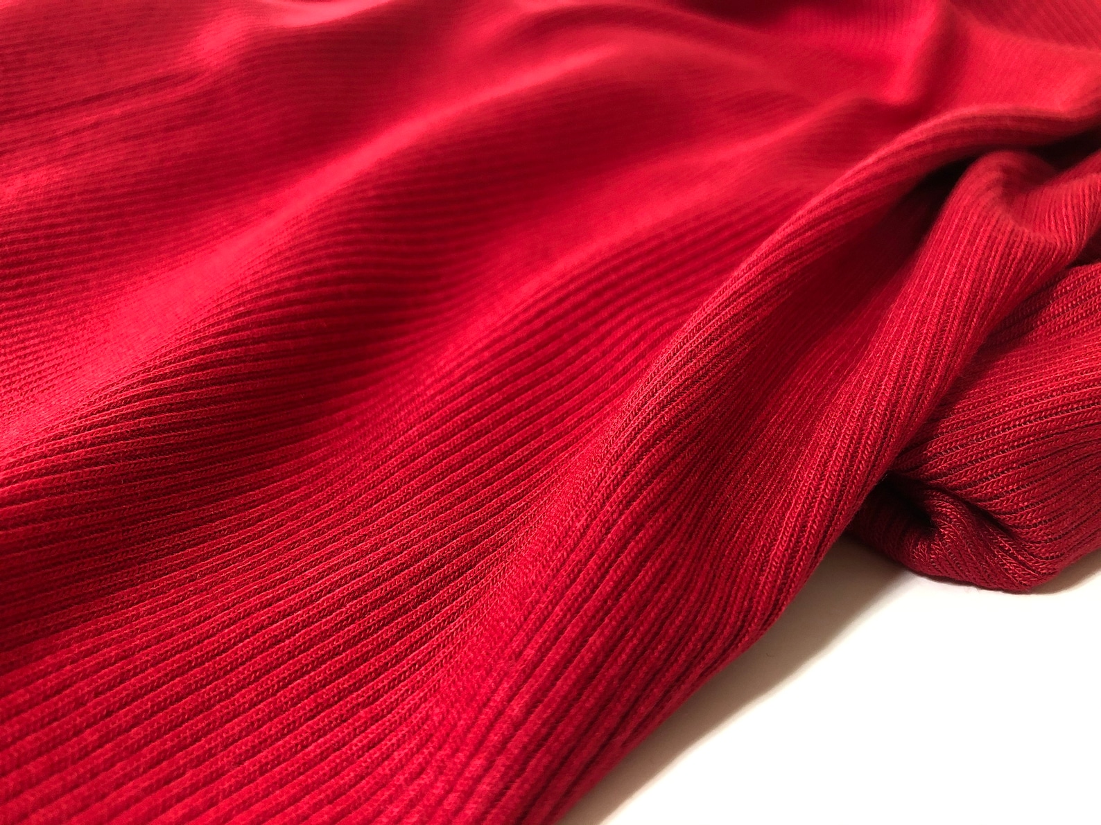 Thick Red Rib Knit Fabric 2x1 ribbing Solid Color Stretchy Etsy