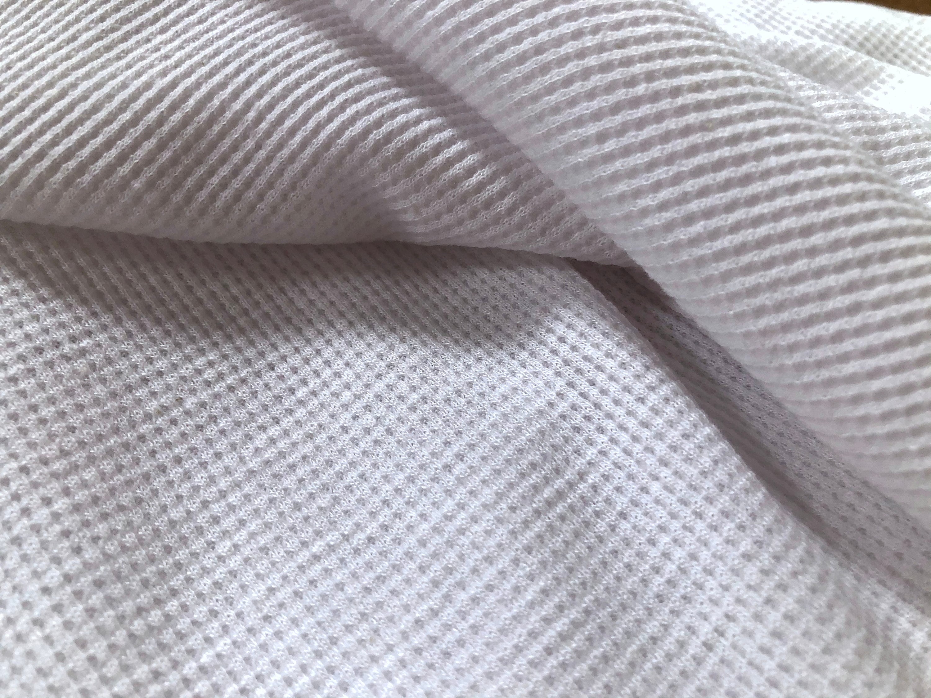 Solid White Color Thermal Knit Fabric By The Yard Diy Etsy