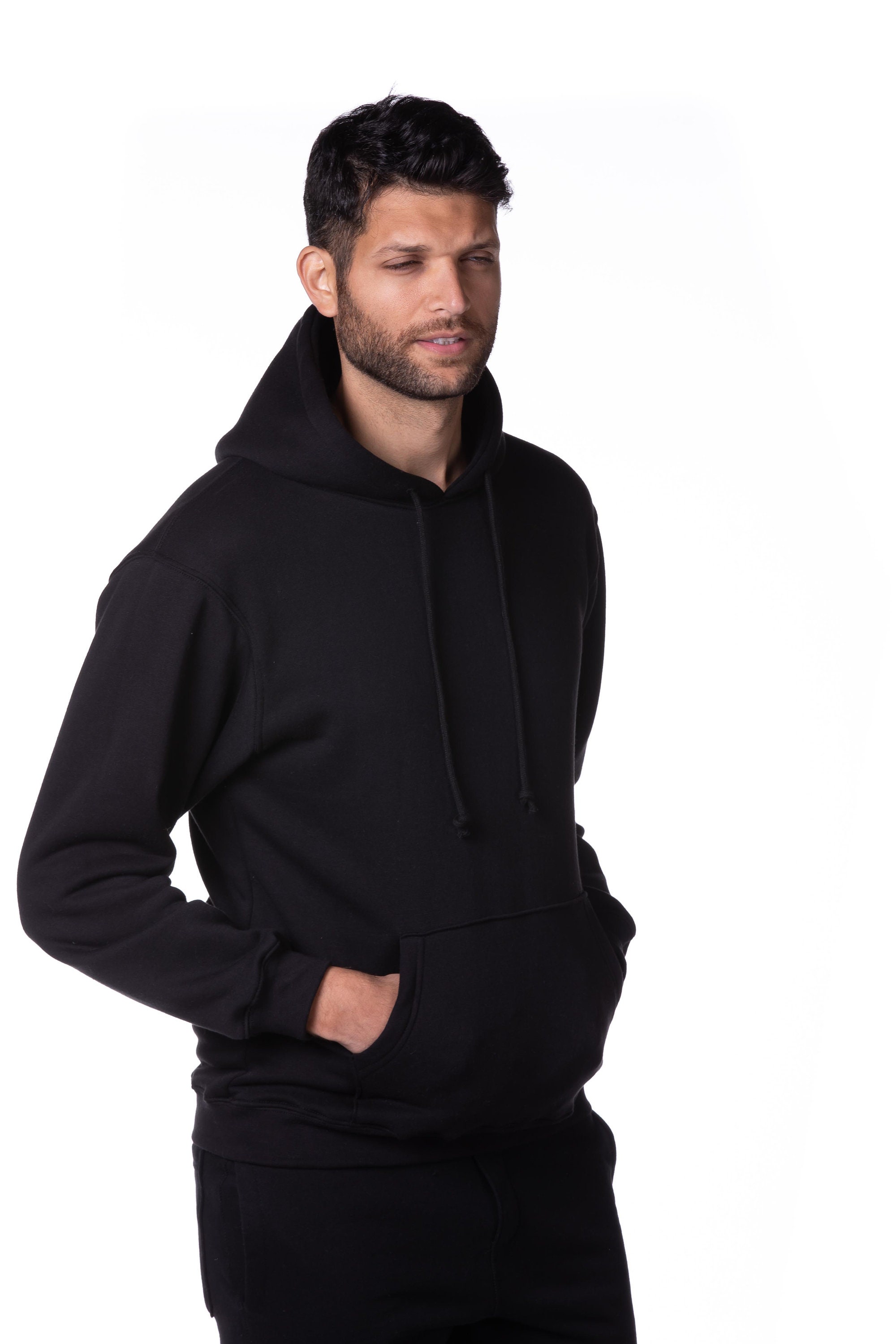 Basic Men's Pullover Hooded Sweatshirt Heavyweight Fleece | Etsy