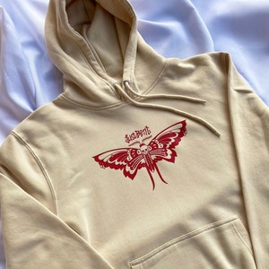 Hollister white butterfly hoodie hot sale