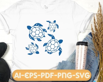 Sea turtles svg, Turtle svg, Beach svg, Ocean Turtles svg, cricut, silhouette, cutfile, ai, eps, png, pdf