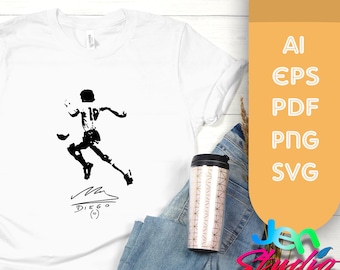 Diego Maradona svg,  football svg, soccer svg, RIP maradona svg, Instant Download for Cricut,Digital Download ,eps, ai, png. pdf