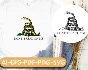 Dont Tread on me svg, Snake svg,  American Revolution, libertarians svg, cricut, silhouette, cutfile, ai, eps, png, pdf