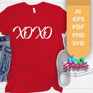 XOXO Svg, Liebe Valentinstag Svg, Liebe Png, Valentinstag Svg, schöne Liebe Svg, Liebe und Küsse Svg, Cricut, Silhouette