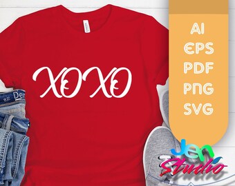 XOXO svg, love valentine svg, love png, valentines day svg, beautiful love svg, love and Kisses svg, Cricut, Silhouette