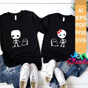 Für immer Svg, Valentinstag Svg, Halloween Svg, Liebe Halloween Svg, Skelett paar Svg, Liebe Svg, Liebe Svg, Cricut, Silhouette
