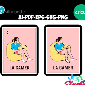 La gamer svg, La gamer png, karta loterii svg, meksykańska loteria svg, hiszpański svg, loteria png.
