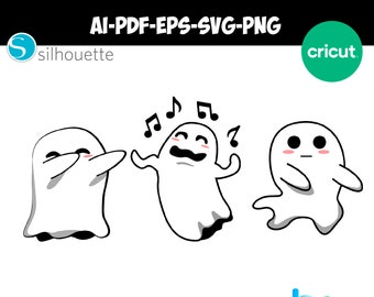 ghost dancing svg, Halloween svg, boo svg, Thanksgiving svg, bootiful svg, floss ghost svg, ghost dabbing svg, cricut, Silhouette cut file