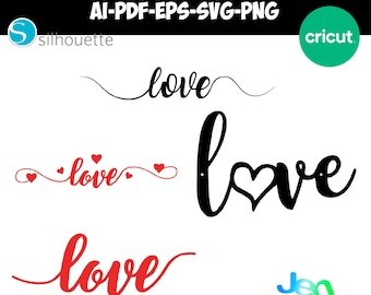 love typography svg, love valentine svg, love png, valentines day svg, beautiful love svg, love svg, Cricut, Silhouette