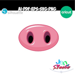 varkensneus svg, diervarken svg, varken gezicht svg, boerderij svg, meisje varken svg, cricut, silhouet, cutfile, ai, eps, png, pdf