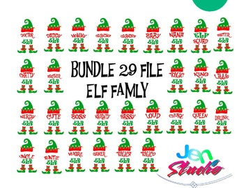 Elf Family svg, ELF svg, Christmas svg, Merry Christmas svg, Cricut, Silhouette, cutfile, png, ai, pdf, eps