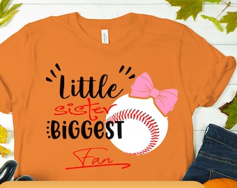Little Sister Biggest fan svg, baseball sister svg, Baseball svg,  svg, sister svg, cheer svg, Instant Download for Cricut,Digital Download