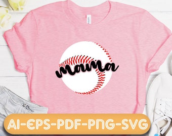 Baseball mama svg, bBaseball Mom svg, Baseball svg, baseball team svg, Instant Download for Cricut,Digital Download ,eps, ai, png. pdf