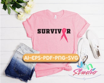 Survivor Cancer svg, Breast Cancer svg, Cancer Ribon svg, Pink Ribbon svg, Survivor svgInstant Download for Cricut,Digital Download