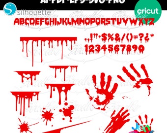 blood drips svg, font drips svg, bloody hand svg, dripping svg, blood svg, Halloween svg, dripping border, blood splash svg