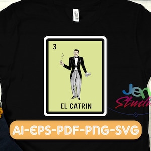 El Catrin svg, El Catrin png, karta loterii svg, meksykańskie png, loteria png, meksykańska karta loterii El Catrin, natychmiastowe pobieranie.