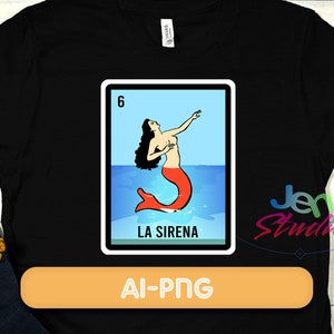 La sirena png, La sirena AI, karta loterii png, meksykańska png, loteria png, meksykańska karta loterii La sirena, natychmiastowe pobieranie.
