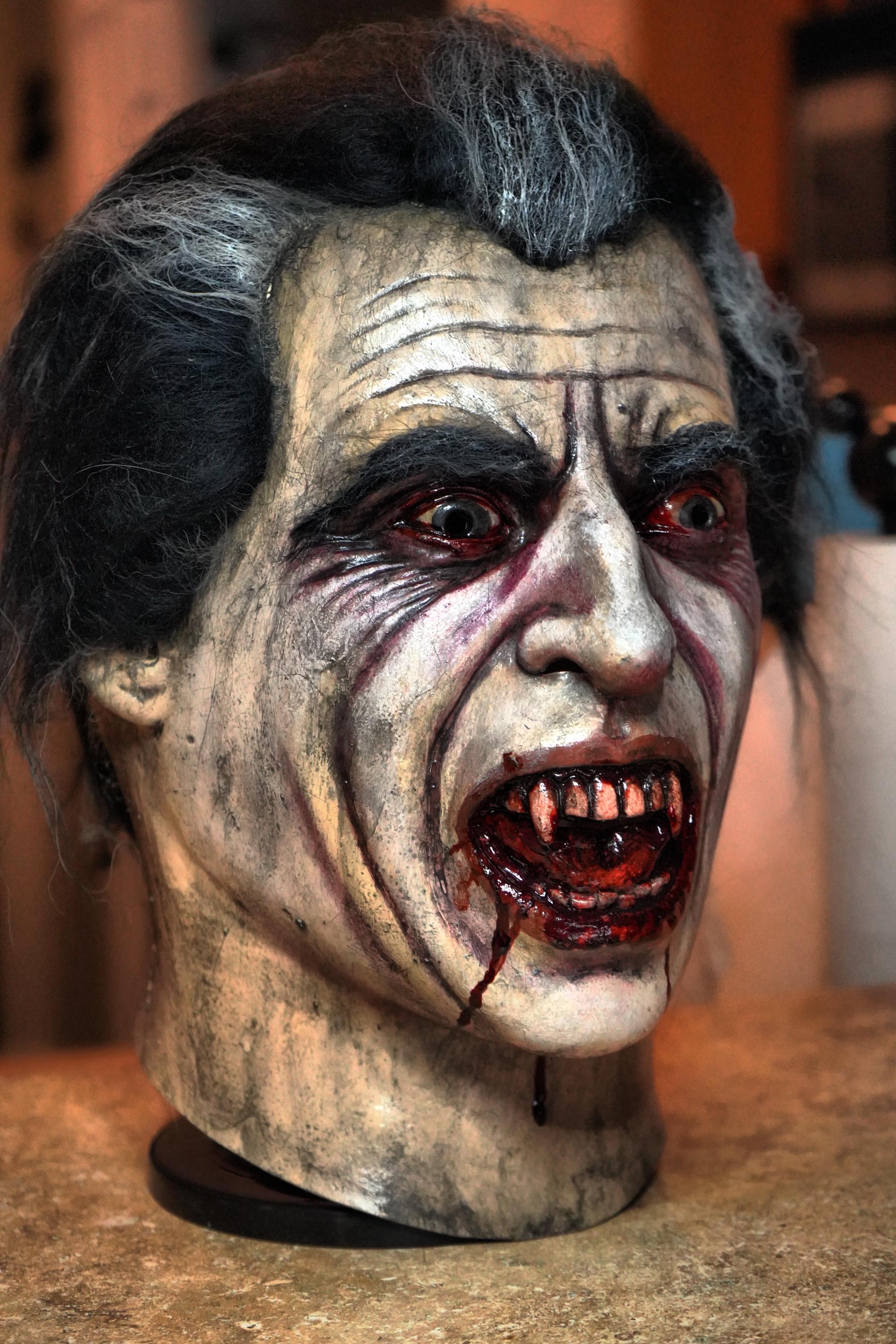 恐ろしいドラキュラの古典的な吸血鬼のリアルなマスク着用可能 - Etsy 日本