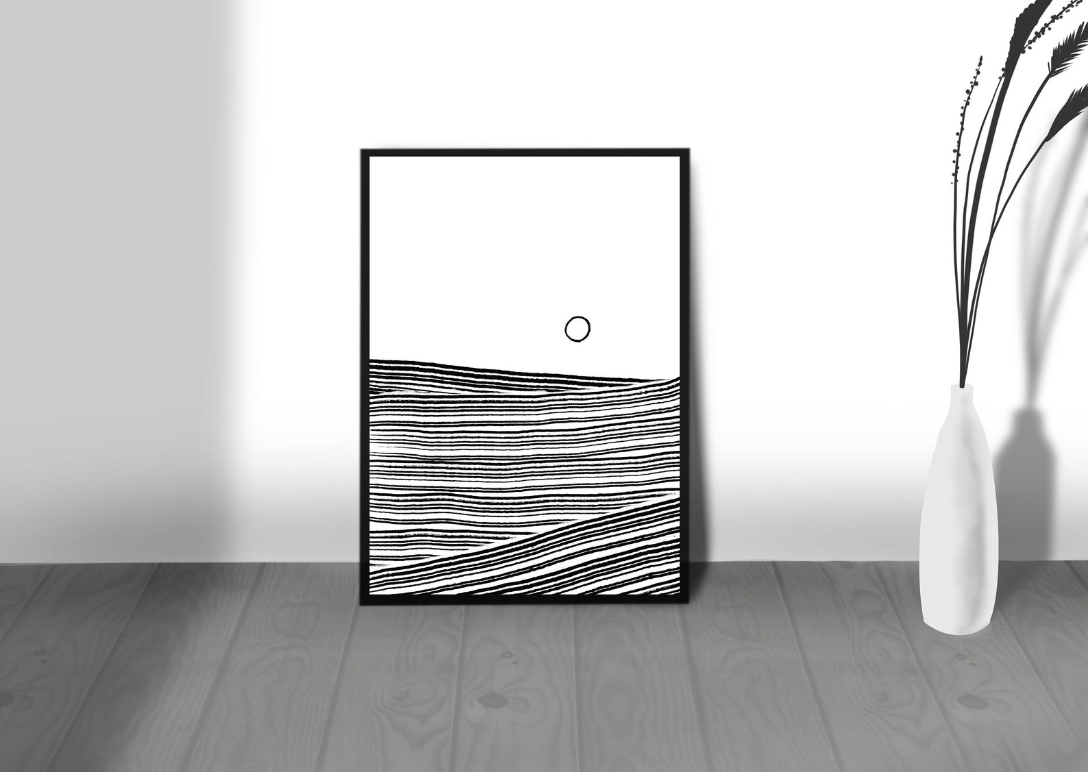 Line Drawing Wall Art Black and White Wall Art Print - Etsy