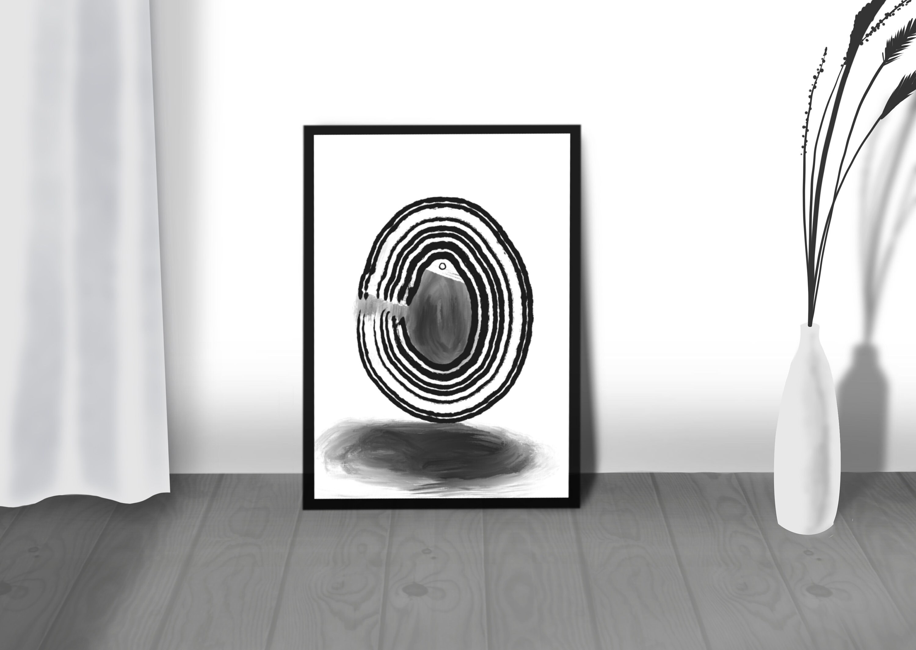Abstract Wall Art Print Contemporary Wall Art Black and | Etsy