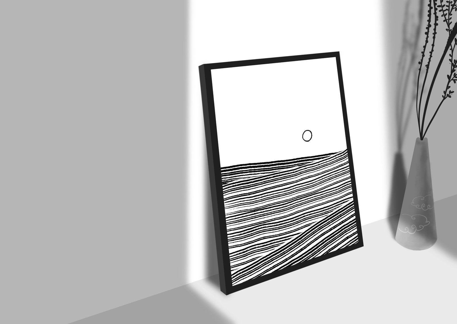 Line Drawing Wall Art Black and White Wall Art Print - Etsy