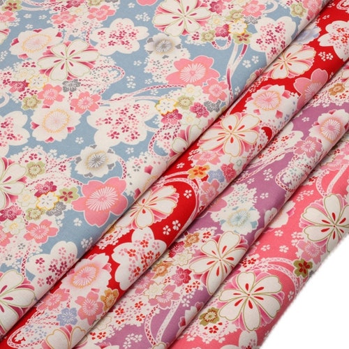 Japanese Fabric Pure Cotton Sewing Fabric by the Half Yard Etsy