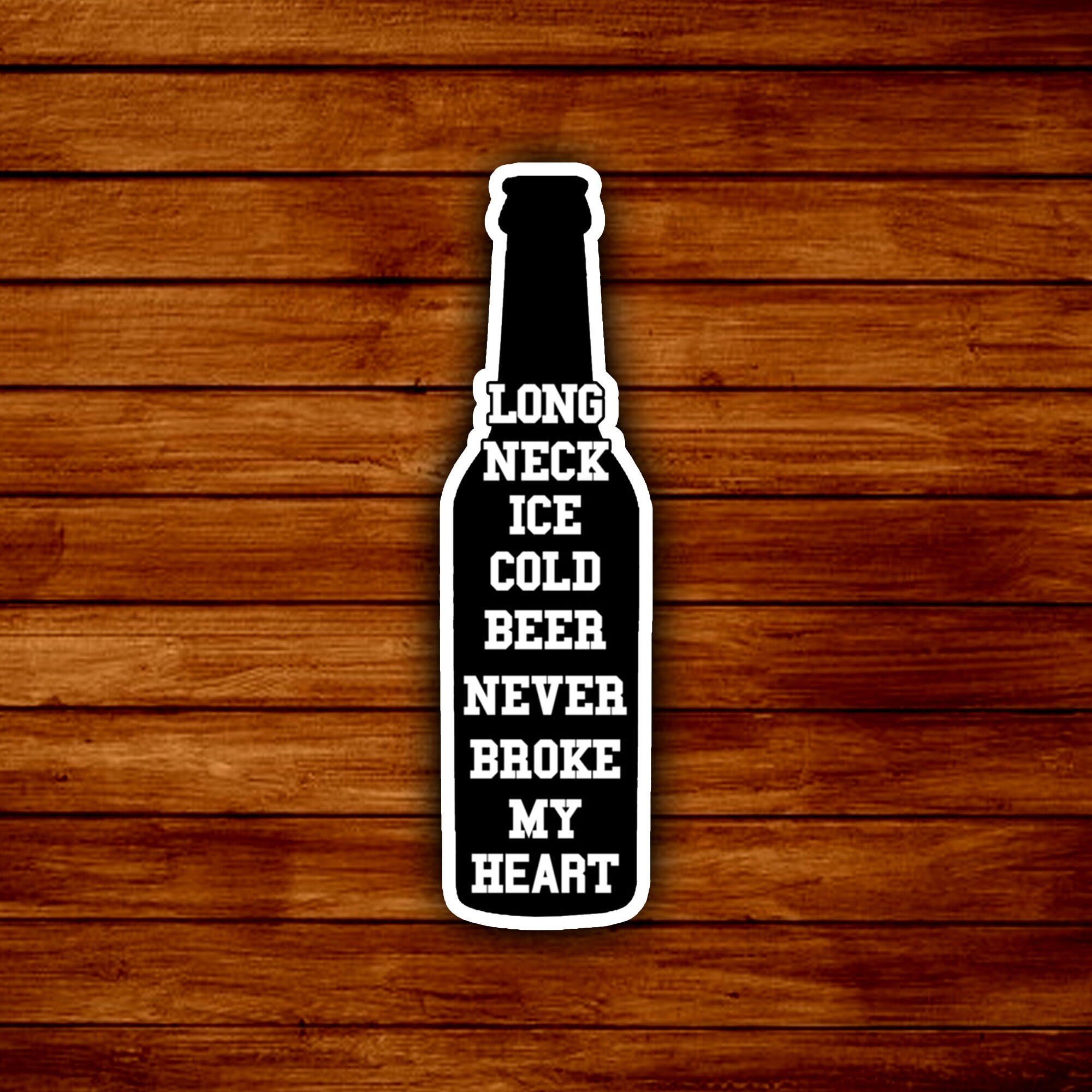 Luke Combs beer bottle sticker Glossy Beer Never Broke My Etsy