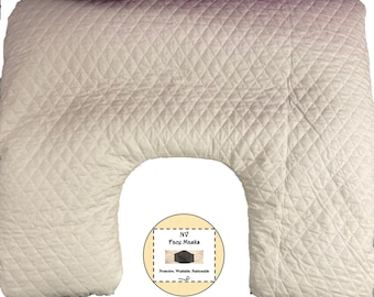 Buckwheat pillow for side sleepers, cotton quilted shell, pillow insert, made in the USA, made to order.