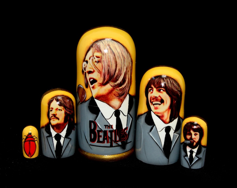 The Beatles nesting doll 17 cm matryoshka russian collectible Etsy