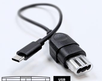 Cable adaptador de alimentación y datos con puerto de control Xbox original a USB tipo C