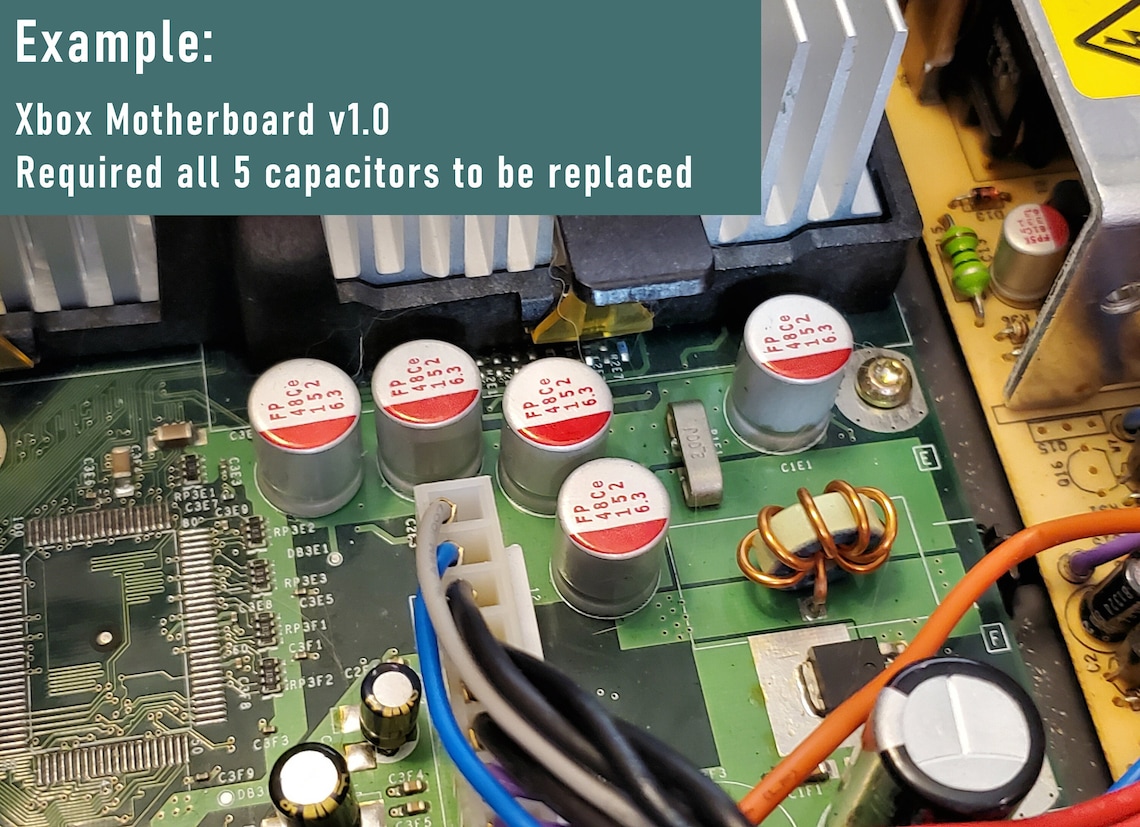 Ultra Premium Original Xbox Capacitor Replacement Kit for CPU Etsy