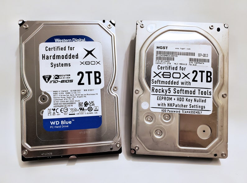 Original Xbox SATA Hard Drive Upgrade 2TB Etsy