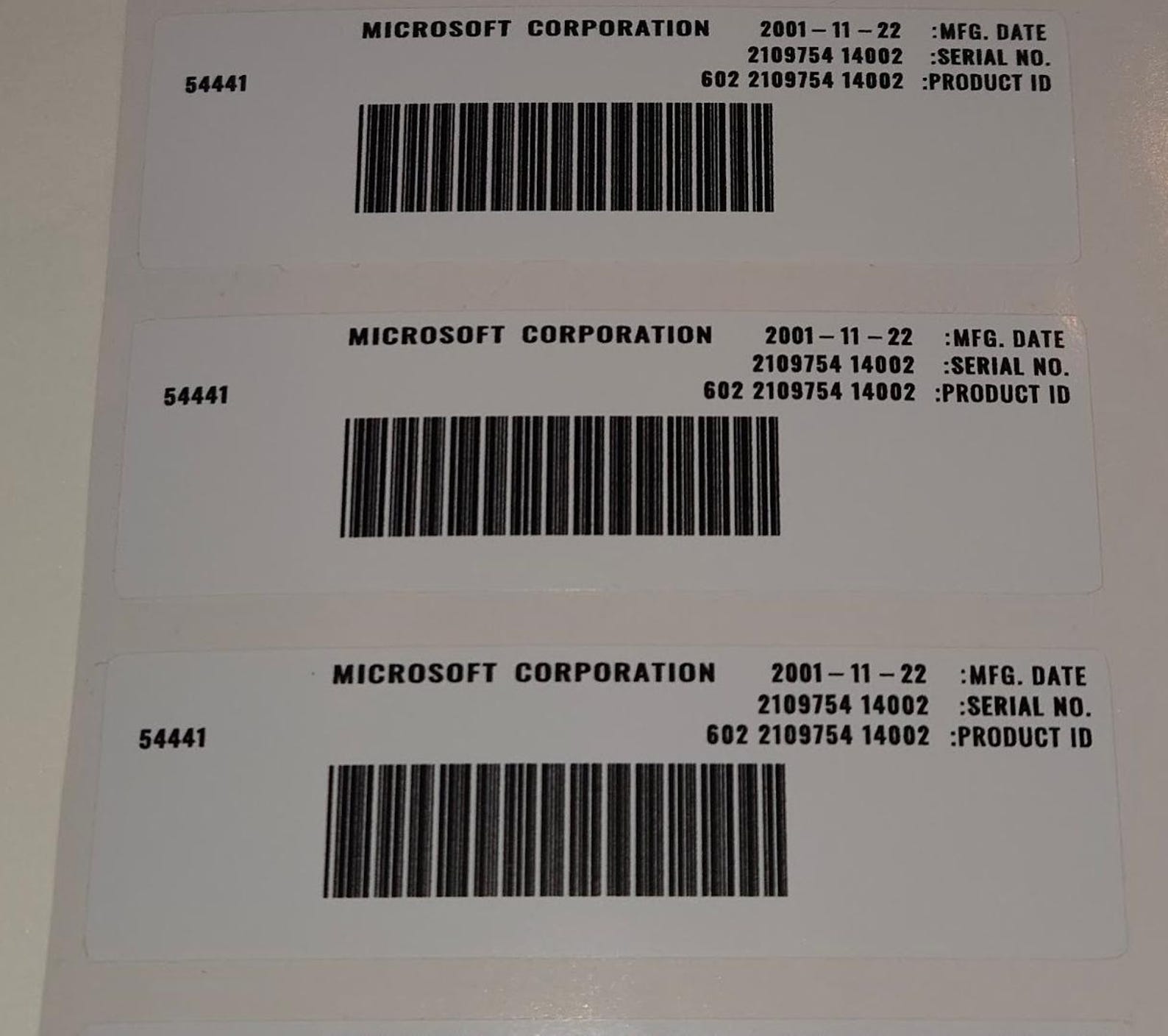 Original Xbox Replacement Back Stickers / Security / Warranty Labels ...