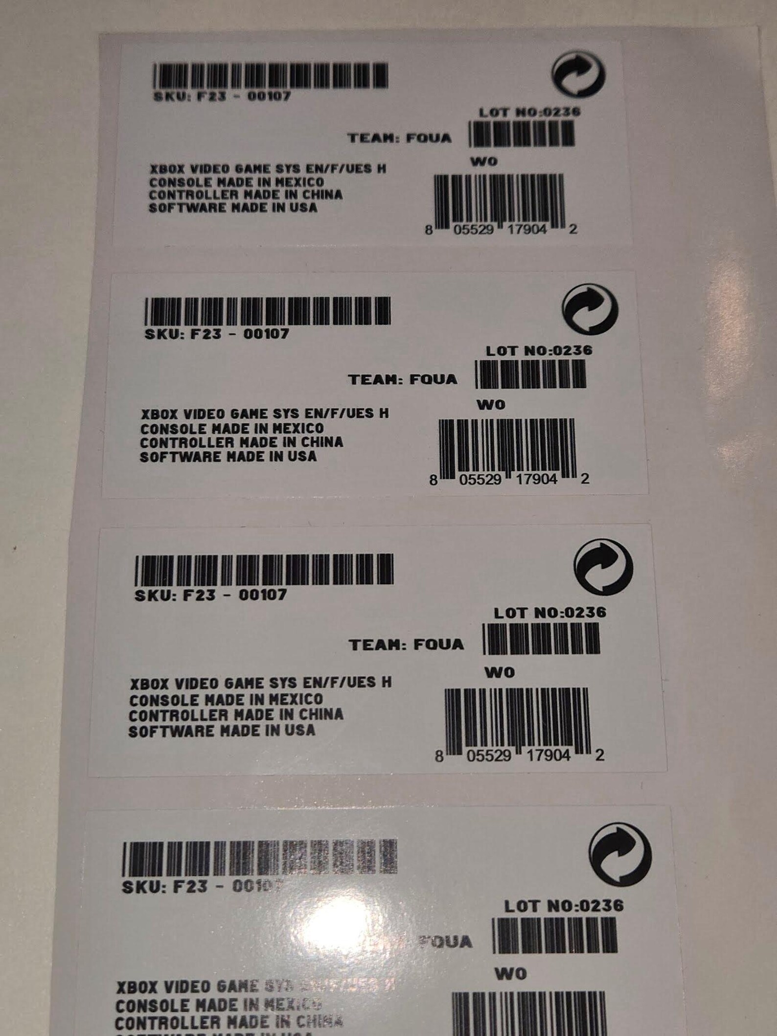 Original Xbox Replacement Back Stickers / Security / Warranty Labels ...