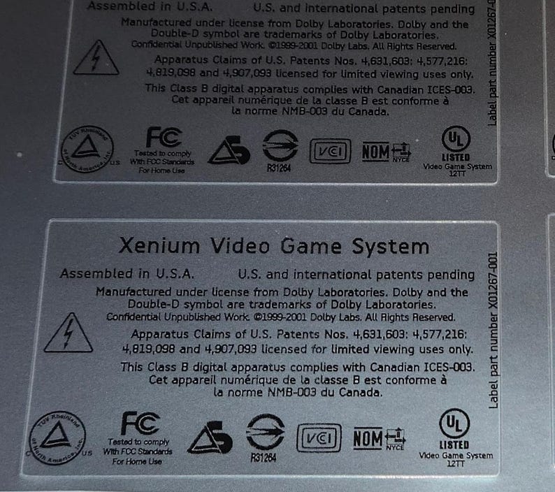 Original Xbox Replacement Back Stickers / Security / Warranty Labels ...