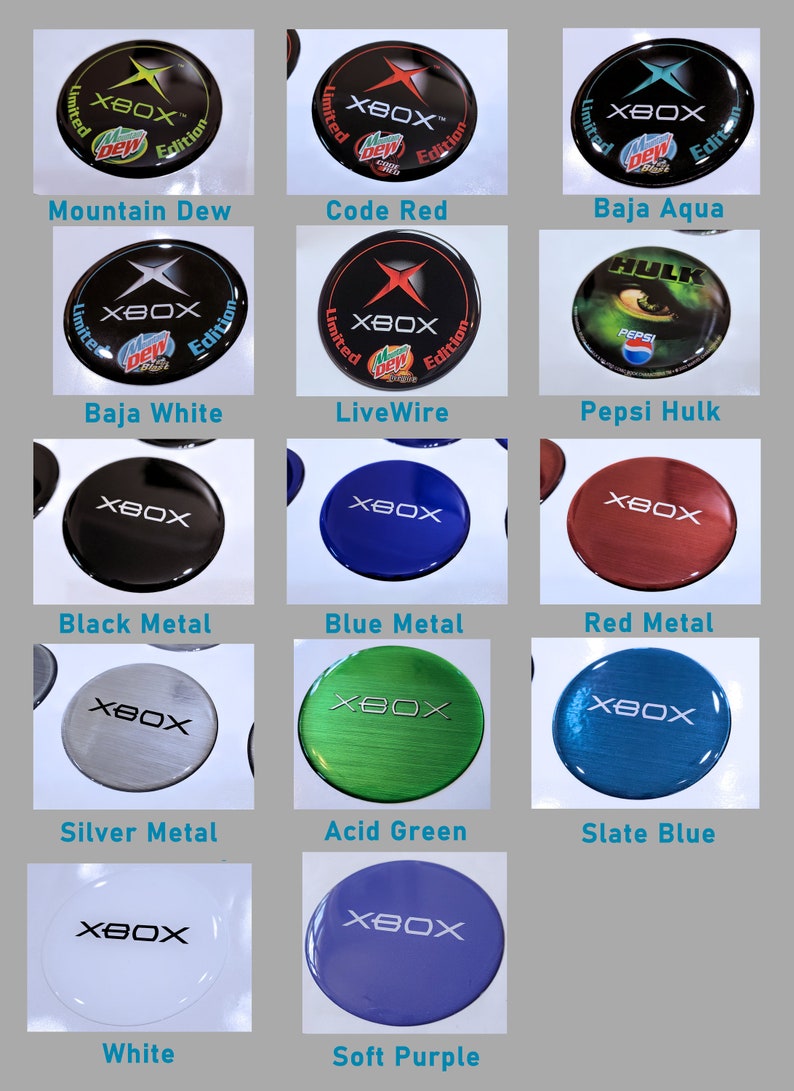 Original Xbox Replacement Jewel Varieties Console Etsy