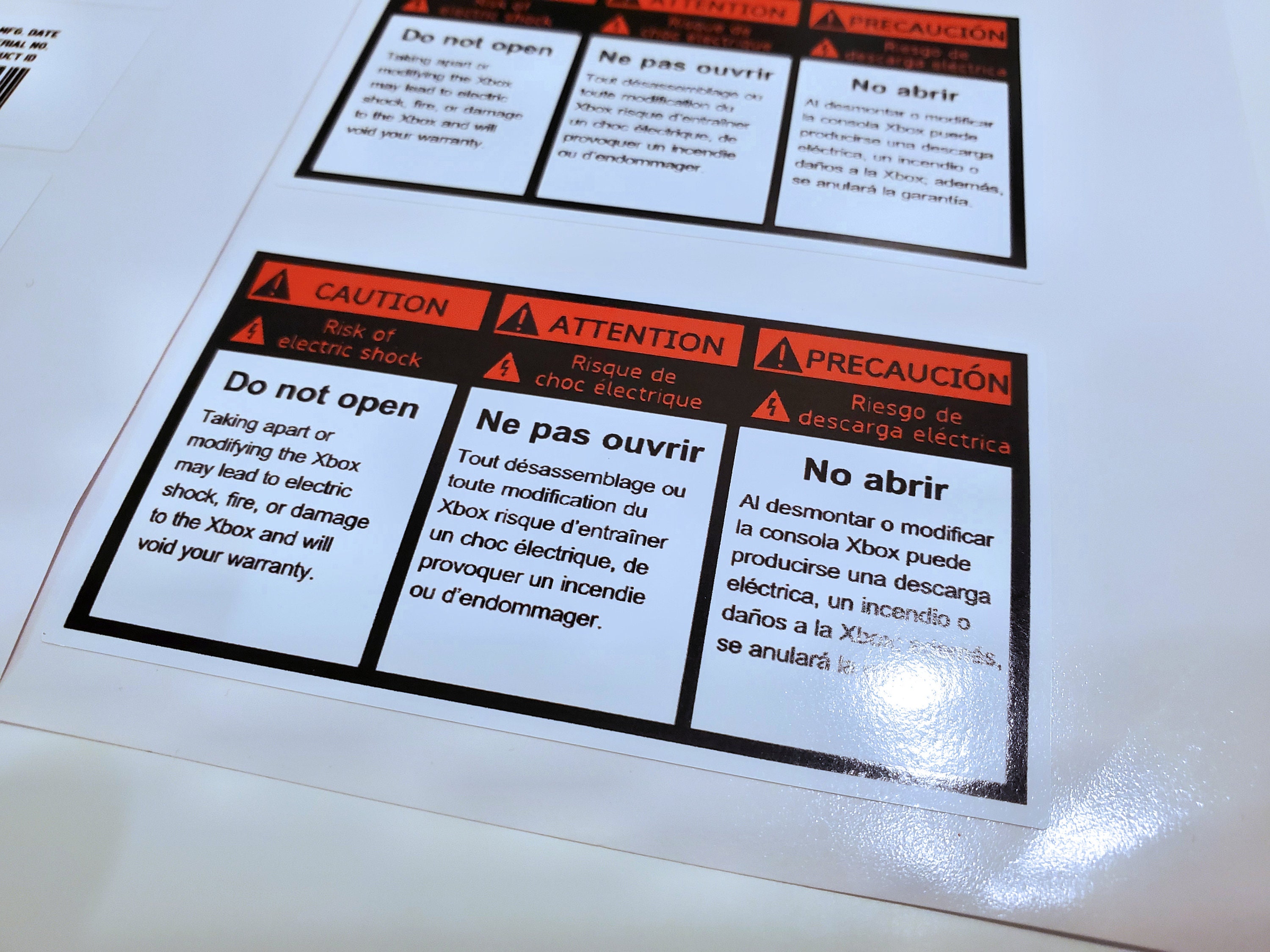 Original Xbox Replacement Back Stickers / Security / Warranty Etsy UK