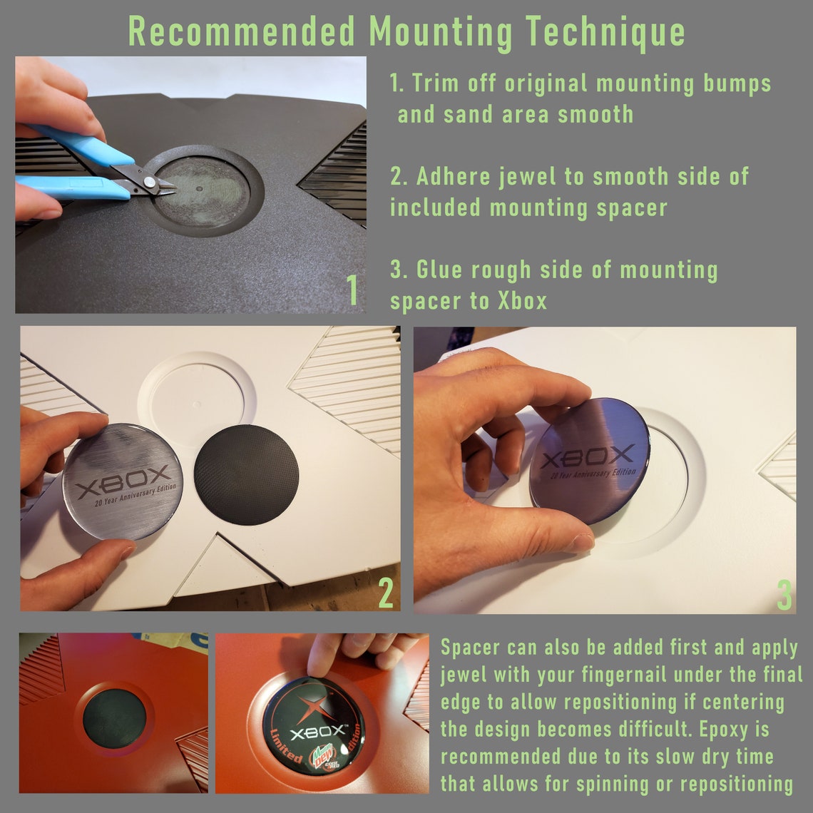 Original Xbox Replacement Jewel Varieties Console Etsy