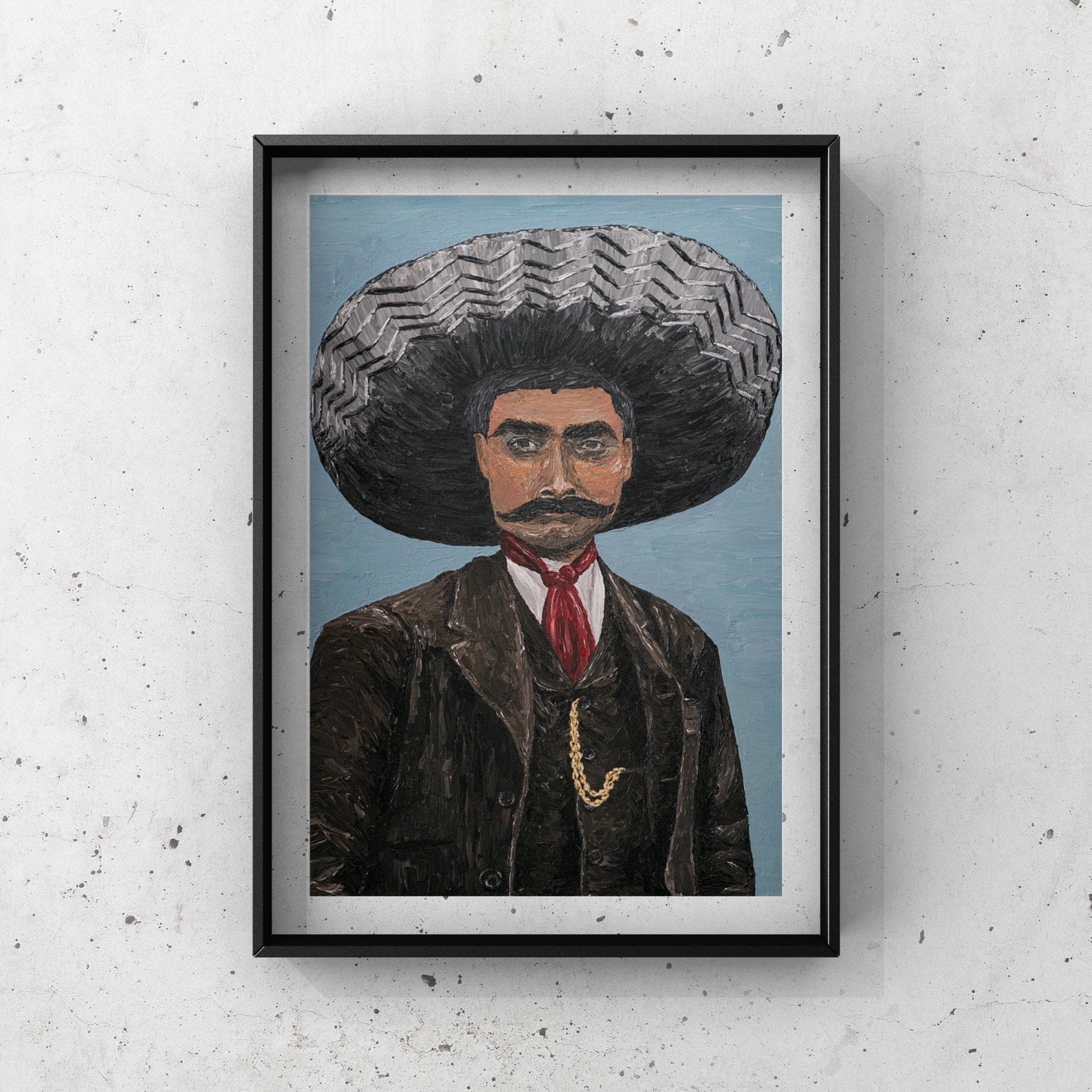 Print of Original Emiliano Zapata Painting Etsy