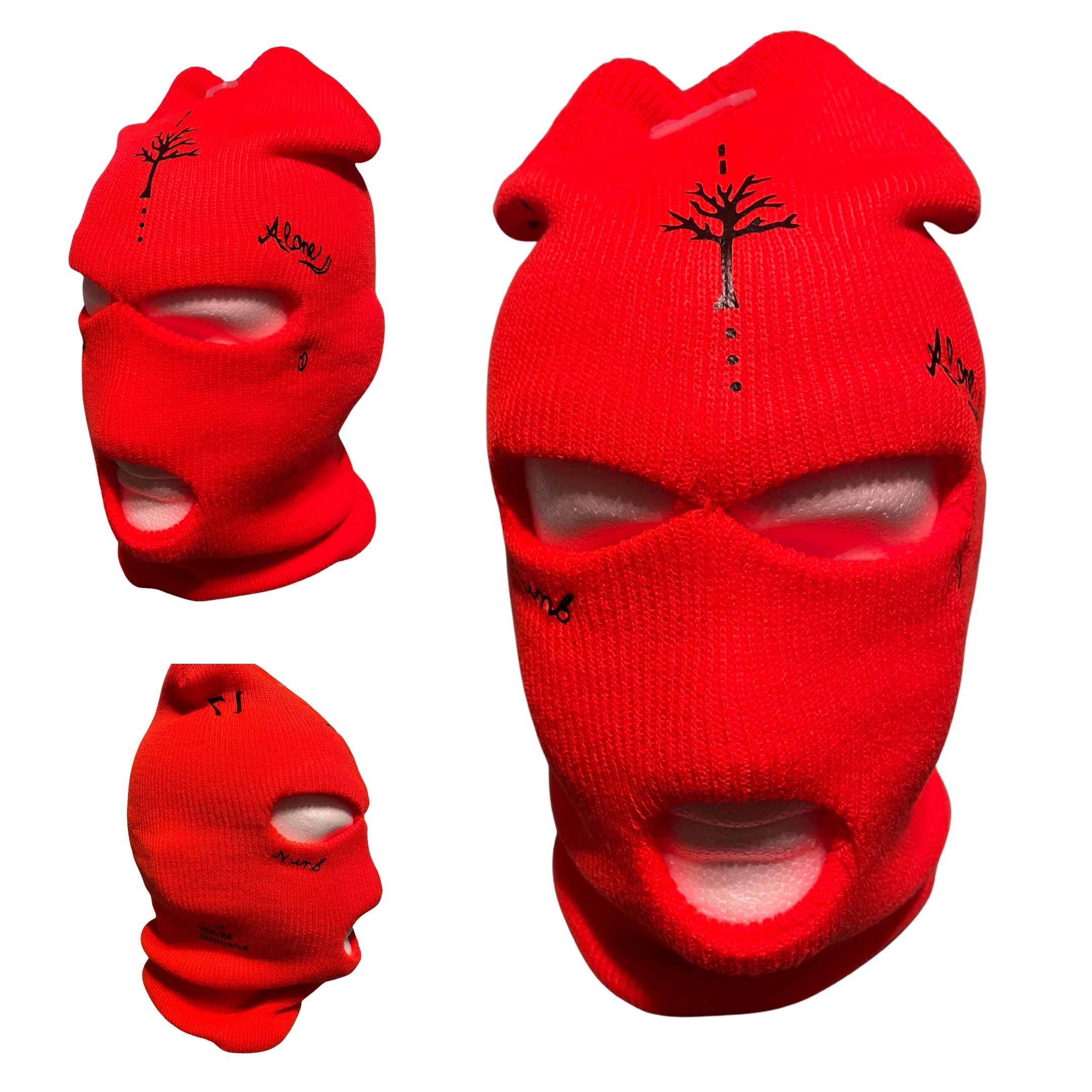 3 Hole Ski Mask, Balaclava, Ski Mask, Red Ski Mask, Uzi Mask, Pink Ski Mask,  Blue Ski Mask, Gift for Her, Valentines Day , Gift for Lover 