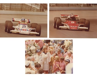 1977 Indianapolis 500 Original Rennfotos! Foyt, Rutherford, Sneva Wins