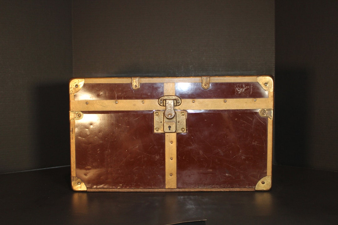 Antique Mini Steamer Trunk Vintage Child Sized Steamer Etsy