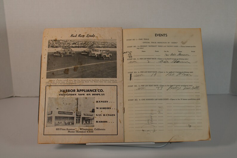 1949 Utah State Fair Grounds Stock Car Racing Program Rare Labor Day