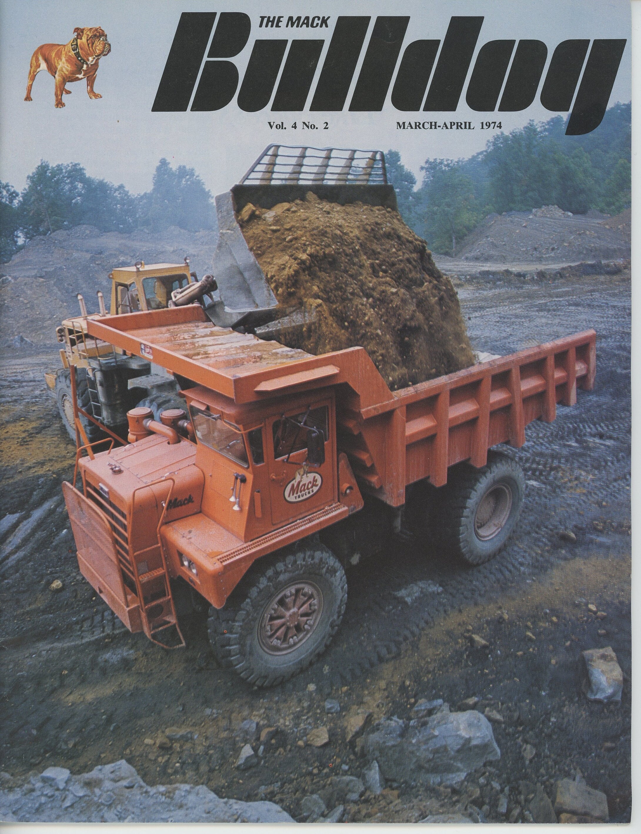 1974 Mack Truck Bulldog Magazine Program! March-april 74 Semi Trucker ...