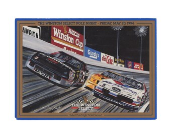 1994 Winston Pole Ticket! Seltene Vintage Nasscar Racing Dale Earnhardt Art