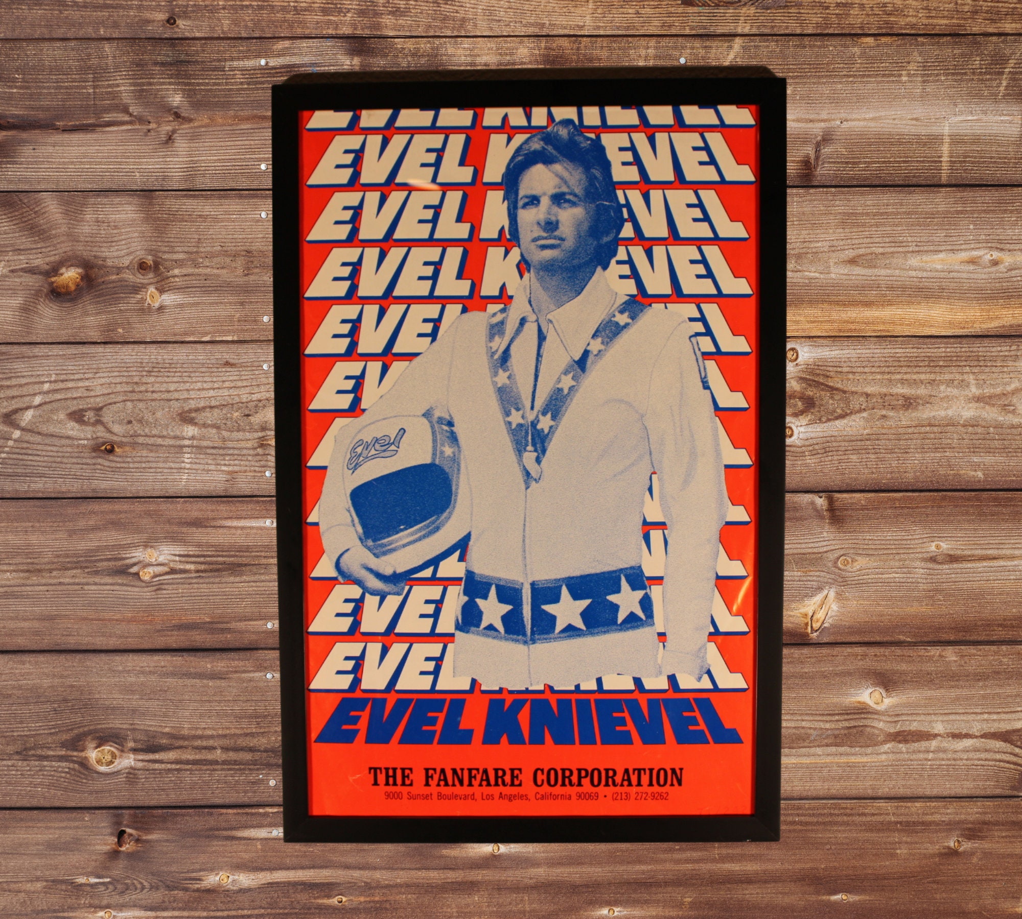 1971 Evel Knievel Movie Press Book Framed Poster Ads! Starring